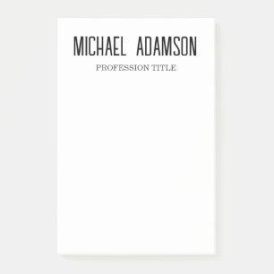 Klassieke Elegante Plain Eenvoudige Witte Minimali Post-it® Notes