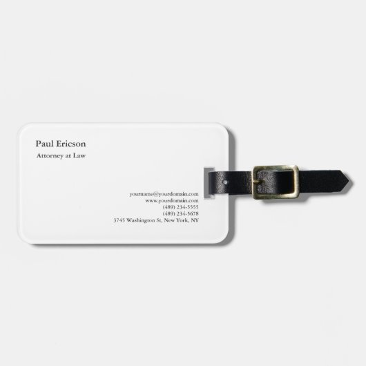 Klassieke elegante platenmakerij bagagelabel (Voorkant horizontaal)