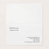 Klassieke elegante platenmakerij visitekaartje (Buitenkant ongevouwen)