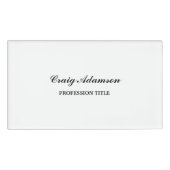 Klassieke elegante platte eenvoudige minimalist naambadge (Voorkant)