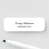 Klassieke elegante platte eenvoudige minimalist naamplaatje (In situ)