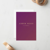 Klassieke Elegante Professionele Bourgogne Wijnkle Notitiekaartje (Voorkant / Achterkant in situ)