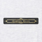 Klassieke Elegante Professionele Gouden Deco Naam Labels (Design 1)