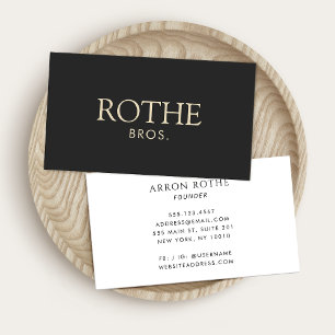 Klassieke elegante professionele zwarte visitekaartje