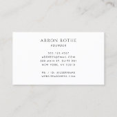 Klassieke elegante professionele zwarte visitekaartje (Achterkant)