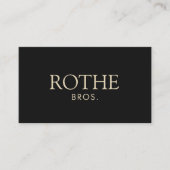Klassieke elegante professionele zwarte visitekaartje (Voorkant)