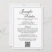 Klassieke Elegante QR-Code Alles in één foto bruil Kaart (Achterkant)