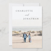 Klassieke elegante receptie alleen elegante wedden kaart (Achterkant)