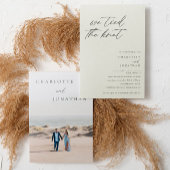 Klassieke elegante receptie alleen elegante wedden kaart