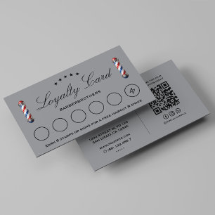 Klassieke Elegante Reizen Barber Pool Grijs Loyali Visitekaartje