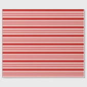 Klassieke Elegante Rode en Roze Candy Cane Stripes Cadeaupapier (Vlak)