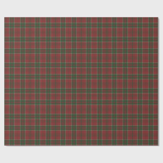 Klassieke elegante rode plaid tartan kerstcadeau cadeaupapier (Vlak)