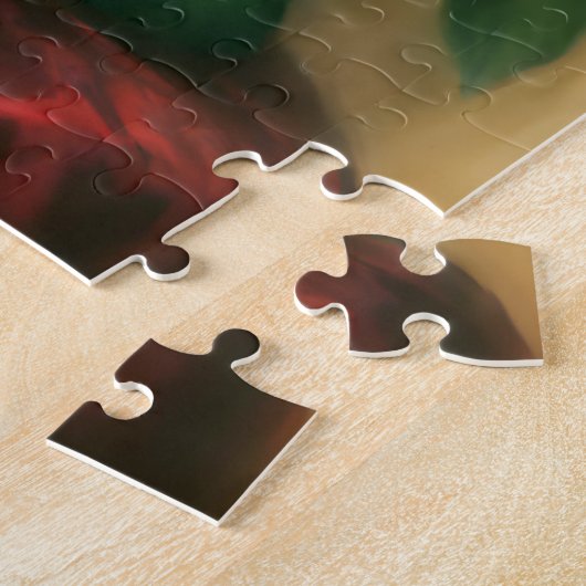 Klassieke Elegante Rode Rozen Kunst Legpuzzel (Zijkant)