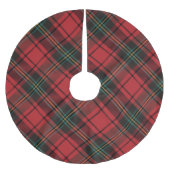 Klassieke Elegante Rode Tartan Kerstvakantie Kerstboom Rok (Voorkant)