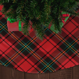 Klassieke Elegante Rode Tartan Kerstvakantie Kerstboom Rok