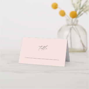 Klassieke Elegante Roze Huwelijk Tafelplaatskaart Plaatskaartje