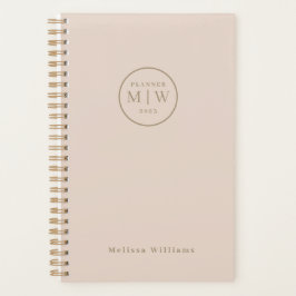 Klassieke elegante roze maandelijkse wekelijkse se planner