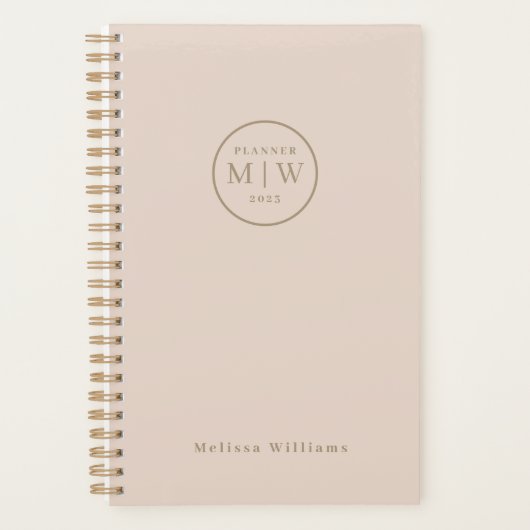 Klassieke elegante roze maandelijkse wekelijkse se planner (Voorkant)