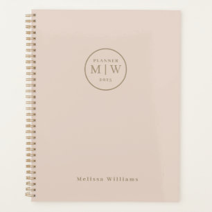 Klassieke elegante roze maandelijkse wekelijkse se planner
