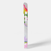 Klassieke elegante roze witte pioen bloemige polka Case-Mate iPhone case (Achterkant / Links)