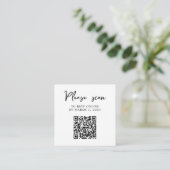 Klassieke Elegante RSVP QR-code Informatiekaartje (Staand voorkant)