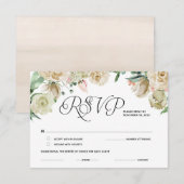 Klassieke Elegante RSVP, reactie, antwoordkaarten Informatiekaartje (Voorkant / Achterkant)
