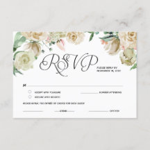 Klassieke Elegante RSVP-, respons-, antwoordkaarte