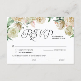 Klassieke Elegante RSVP-, respons-, antwoordkaarte Informatiekaartje