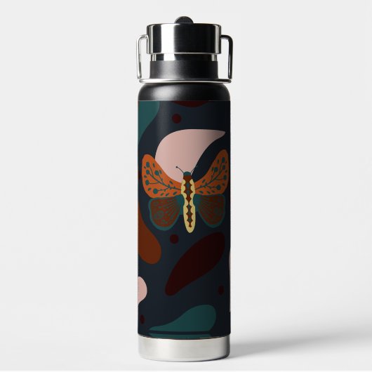 Klassieke Elegante Rustieke Boho Waterfles (Achterkant)