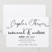 Klassieke Elegante Script Bruidsfeest Uitnodiging (Voorkant / Achterkant)
