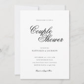 Klassieke Elegante Script Bruidsparen Shower Uitno Kaart (Voorkant)