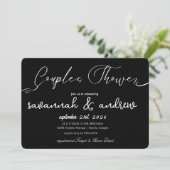 Klassieke Elegante Script Bruidsparen Shower Uitno Kaart (Staand voorkant)