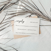 Klassieke Elegante Script Bruiloft RSVP Kaart