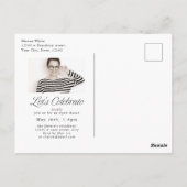 Klassieke Elegante Script Foto Afstudeerceremonie Briefkaart (Achterkant)