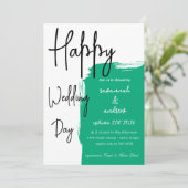 Klassieke Elegante Script huwelijksuitnodiging Kaart (Staand voorkant)