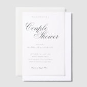 Klassieke Elegante Script Koppel Bruisfeest Vellum Uitnodigingen (Offset)