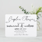Klassieke Elegante Script Koppel Shower Uitnodigin Kaart (Staand voorkant)