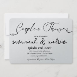 Klassieke Elegante Script Koppels Bruiloft Uitnodi Kaart
