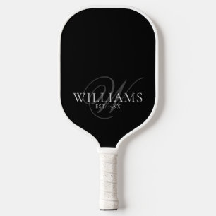 Klassieke Elegante Script Monogram Naam Pickleball Paddle