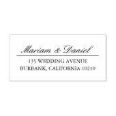 Klassieke Elegante Script Naam Bruiloft Retouradre Rubberstempel (Afrduk)