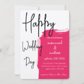 Klassieke Elegante Script trouwuitnodiging Kaart (Voorkant)