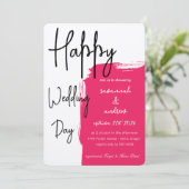 Klassieke Elegante Script trouwuitnodiging Kaart (Staand voorkant)