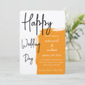 Klassieke Elegante Script trouwuitnodiging Kaart (Staand voorkant)