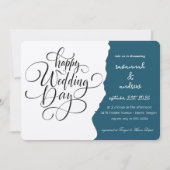 Klassieke Elegante Script trouwuitnodiging Kaart (Voorkant)