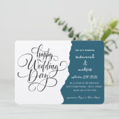Klassieke Elegante Script trouwuitnodiging Kaart (Staand voorkant)
