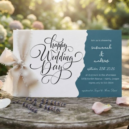 Klassieke Elegante Script trouwuitnodiging Kaart