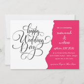Klassieke Elegante Script trouwuitnodiging Kaart (Voorkant)