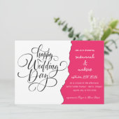 Klassieke Elegante Script trouwuitnodiging Kaart (Staand voorkant)