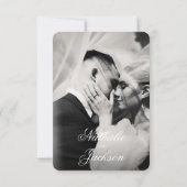 Klassieke Elegante Scriptie Foto Bruiloft Save the Date (Achterkant)
