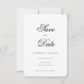 Klassieke Elegante Scriptie Foto Bruiloft Save the Date (Voorkant)